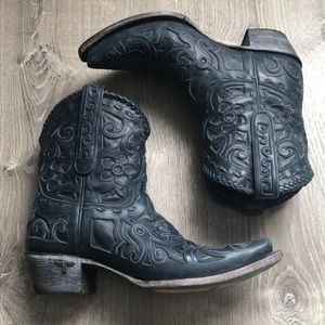 Robin Bootie by Lane in Distressed Navy